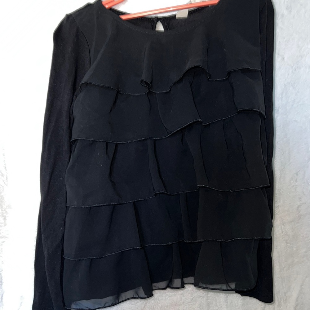 H&M Girls Ruffled Long Sleeve